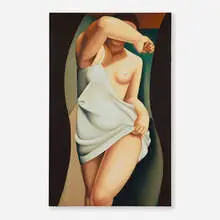 Tamara de Lempicka, The Model, screenprint in colors mounted to museum board