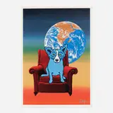 Space Chair by George Rodrigue, screenprint in colors, sold Nov 2023
