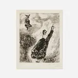 Marc Chagall, Le Charlatan (from the Les fables de La Fontaine series), etching on Montval laid