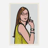 Ruth Smoking 2 (from the 26 Portraits series) by Julian Opie, 2005, Lambda print on Fujicolor digital archival, sold Nov 2023