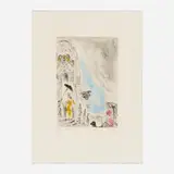Marc Chagall, La reine de Séba (from La Bible series), 1958, etching with hand-coloring on Arches