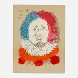 Portrait imaginaire by Pablo Picasso, 1969, offset lithograph in colors on Arches, sold Nov 2023
