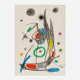 Maravillas con variaciones acrósticas en el jardín de Miró (plate 16) by Joan Miró, 1975, lithograph in colors, sold Nov 2023