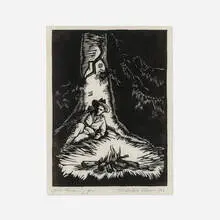 Richardson Rome, Just Thinkin' of You, 1932, woodcut on paper