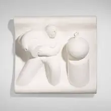 Enlightened Worker by Tom Otterness, 1983, hydrocal, sold Nov 2023