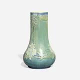 Fine transitional vase with cranesbill flowers by Cynthia P. Littlejohn for Newcomb College Pottery, sold Nov 2023