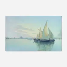 Carl Schmidt for Rookwood Pottery, Grand Canal, Venice (Large scenic Vellum plaque), c. 1917, glazed earthenware, original frame