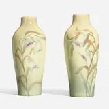 Decorated Porcelain vases with bellflowers, pair by Margaret Helen McDonald for Rookwood Pottery, sold Nov 2023
