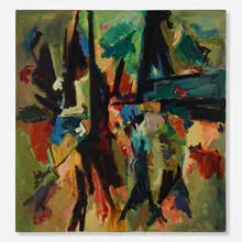 Heavy Summer by Jerry Pinsler, 1957, oil on canvas, sold Jun 2024