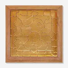 Landscape Variations by Richard Hunt, 1990, bronze, wood, sold Jun 2024