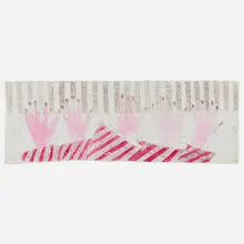 Hands on Keyboard by Lee Godie, ballpoint pen and watercolor on canvas, sold Jun 2024
