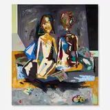 David Sharpe, 2 Figures, 1997, oil on canvas