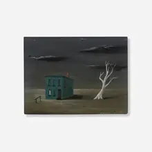 Gertrude Abercrombie, Green House, 1945, oil on Masonite