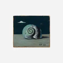 Gertrude Abercrombie, Little Shell (Snail Shell), 1966, oil on Masonite