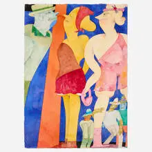 Gladys Nilsson, Simply Big, 1989, watercolor on Arches