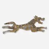 Edgar Miller, Untitled (Silver Dog), 1969, painted and varnished plaster with silver leaf