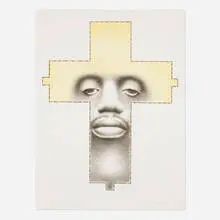 Ed Paschke, Crossblock, 2004, mixed media on Fabriano Uno