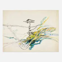 Richard Hunt, Untitled, 1990, oil pastel on Strathmore