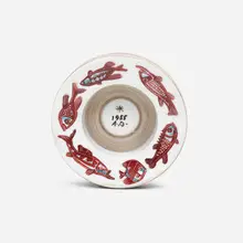 Edgar Miller, Untitled (Bowl with Fish), 1955, glazed porcelain