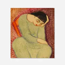 Fritzi Brod, Untitled (Seated Woman), c. 1935, watercolor on paper