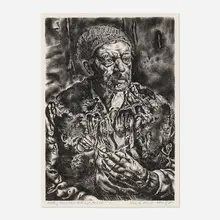 Fleeting Time, Thou Hast Left Me Old by Ivan Albright, 1945, lithograph, sold Jun 2024