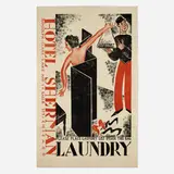 Julio de Diego, Hotel Sherman Laundry, c. 1935, screenprint in colors on paper bag