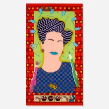 Lee Grantham, Cute hair, 1991, acrylic on plexiglass in artist's frame