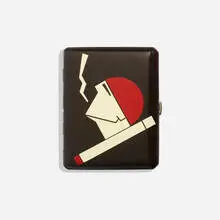 Colibri, Cigarette case, c. 1940, lacquer on metal