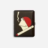 Colibri, Cigarette case, c. 1940, lacquer on metal