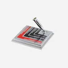 Schaeffer, Pen and inkstand, c. 1938, enamel on polished metal