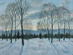 Herbert Foerster, Snowscape, Oil on board