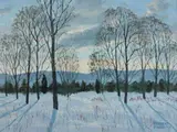 Herbert Foerster, Snowscape, Oil on board
