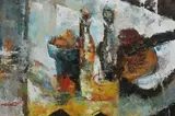 Ba Raon, Abstract Still Life, Oil on canvas