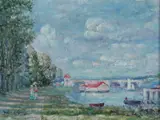 John Clymer, Two Ladies Strolling Along the Water, Giclee on canvas