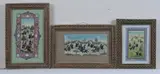 Anonymous, Equestrian Figures, Six ink and color on faux ivory in khatam frames. - Largest: 11 in. x 8 in