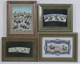 Anonymous, Equestrian Figures, Six ink and color on faux ivory in khatam frames. - Largest: 9 1/4 in. x 7 in