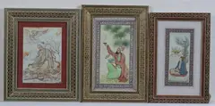Man by Anonymous, Five ink and color on faux ivory in khatam frames. - Largest: 7 in. x 5 in, sold Nov 2012