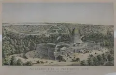 Edward Sachse, Panoramic View of Washington City, Lithograph