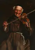 Eugenio Zampighi, Monk Playing the Violin