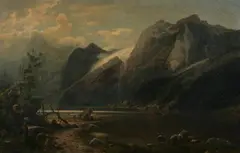 John Robinson Tait, Norwegian Fjord, Oil on canvas