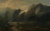 John Robinson Tait, Norwegian Fjord, Oil on canvas