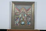 Anonymous, Court Scenes, Five ink and color on faux ivory in khatam frames. - Largest: 19 in. x 14 1/2 in