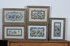 Equestrian Figures by Anonymous, Six ink and color on faux ivory in khatam frames. - Largest: 6 3/4 in. x 3 in, sold Dec 2012