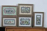 Anonymous, Equestrian Figures, Six ink and color on faux ivory in khatam frames. - Largest: 6 3/4 in. x 3 in