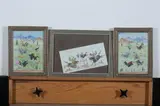 Anonymous, Equestrian Figures, Six ink and color on faux ivory in khatam frames