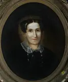 Portrait of Woman with Lace Collar by American School, PORTRAIT OF WOMAN WITH LACE COLLAR, oil on panel, offered Dec 2012