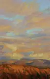 Kate Palmer, Sangre de Cristo Sunset, Oil on board