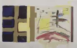 Joan Snyder, Study for Fmswnl V, 1980, Mixed media on lithograph