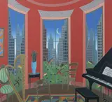 Thomas McKnight, The Music Room, Lithograph