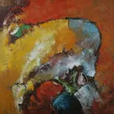 Ba Raon, Abstract, Oil on canvas
